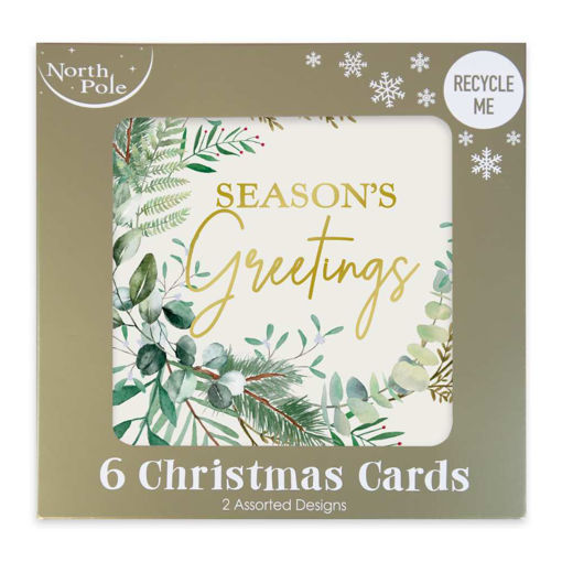 Picture of MERRY CHRISTMAS EMBOSSED BOXED CARDS - 6 PACK